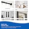 Kenney Mfg Twist & Fit No Tools Gloria Decorative Tension Shower Curtain Rod, 42-72in, Black KN909C/5HUS - alternate 3